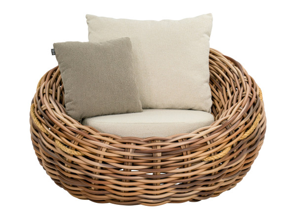 Apple Bee Cocoon Lounge Chair Boucle Cream