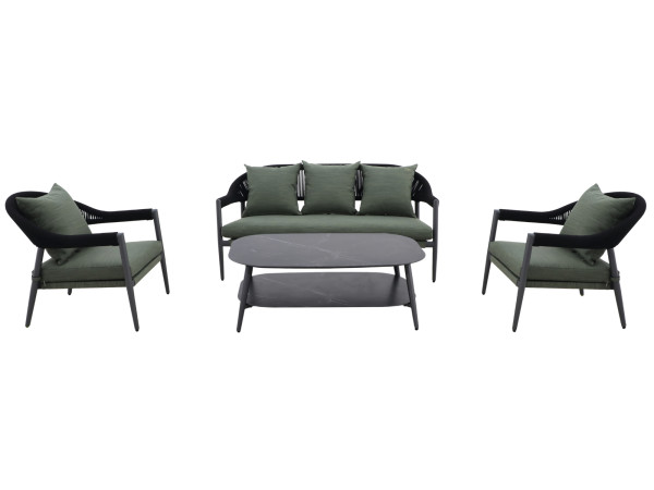 MWH Camarillo 4-tlg. Lounge-Set Grün