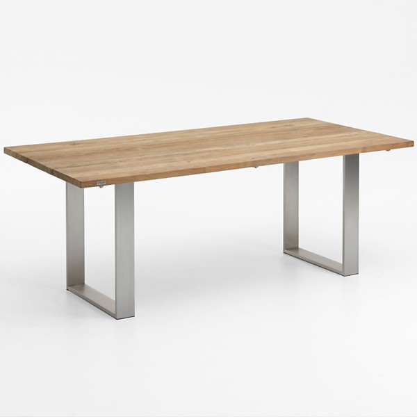 Niehoff Noah Gartentisch mit Profilkufe und Tischplatte Teak recycelt, abweichende Ausführung 200cm